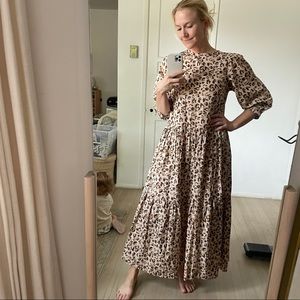 ASOS Tiered Leopard Print Dress